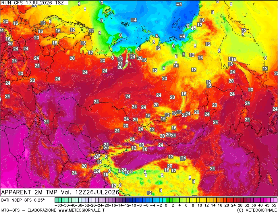mappa Temp percepita