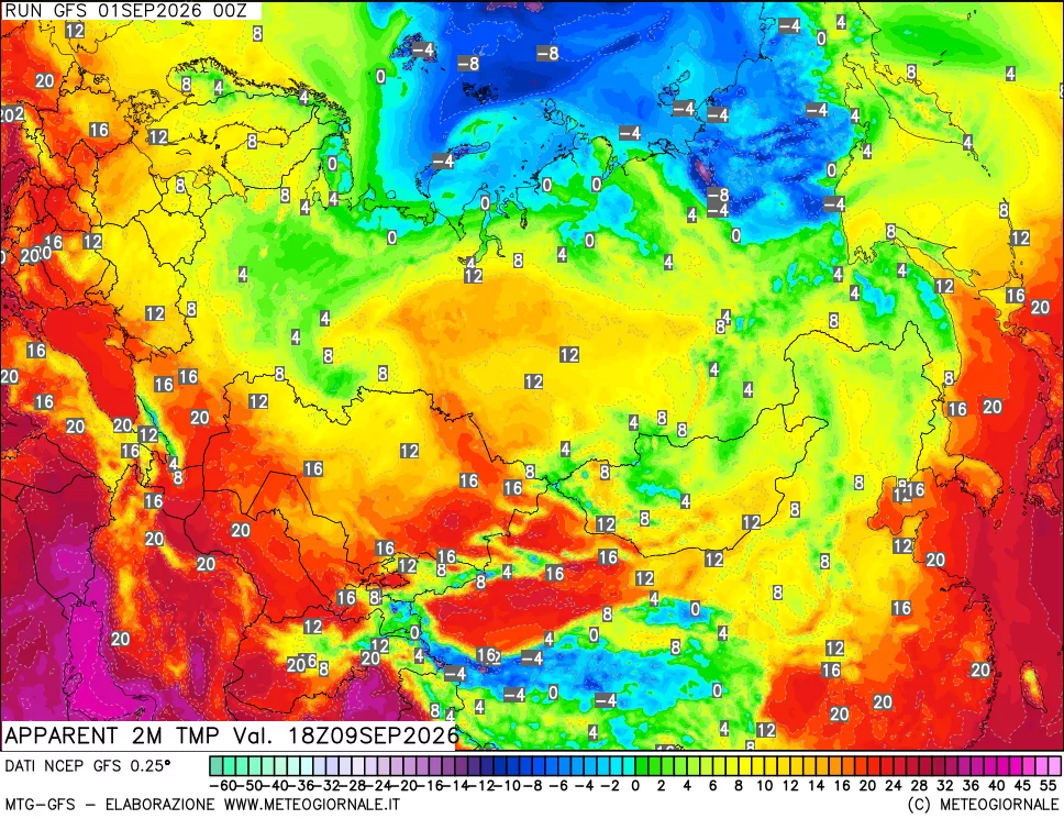 mappa Temp percepita