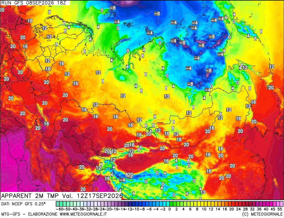 mappa Temp percepita