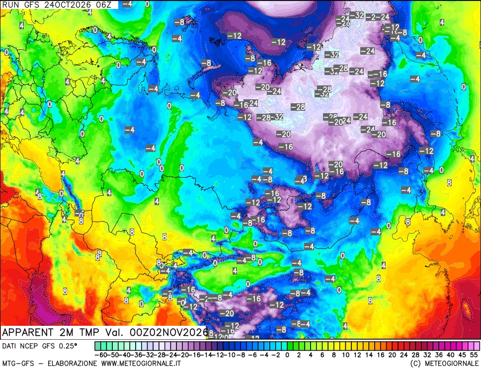 mappa Temp percepita