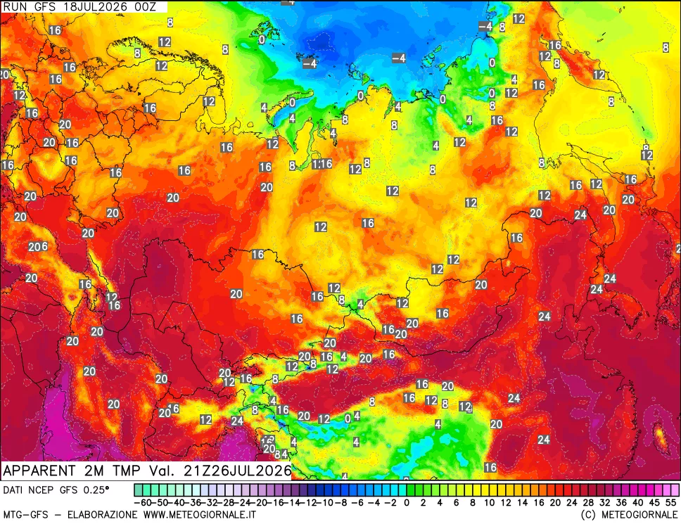 mappa Temp percepita