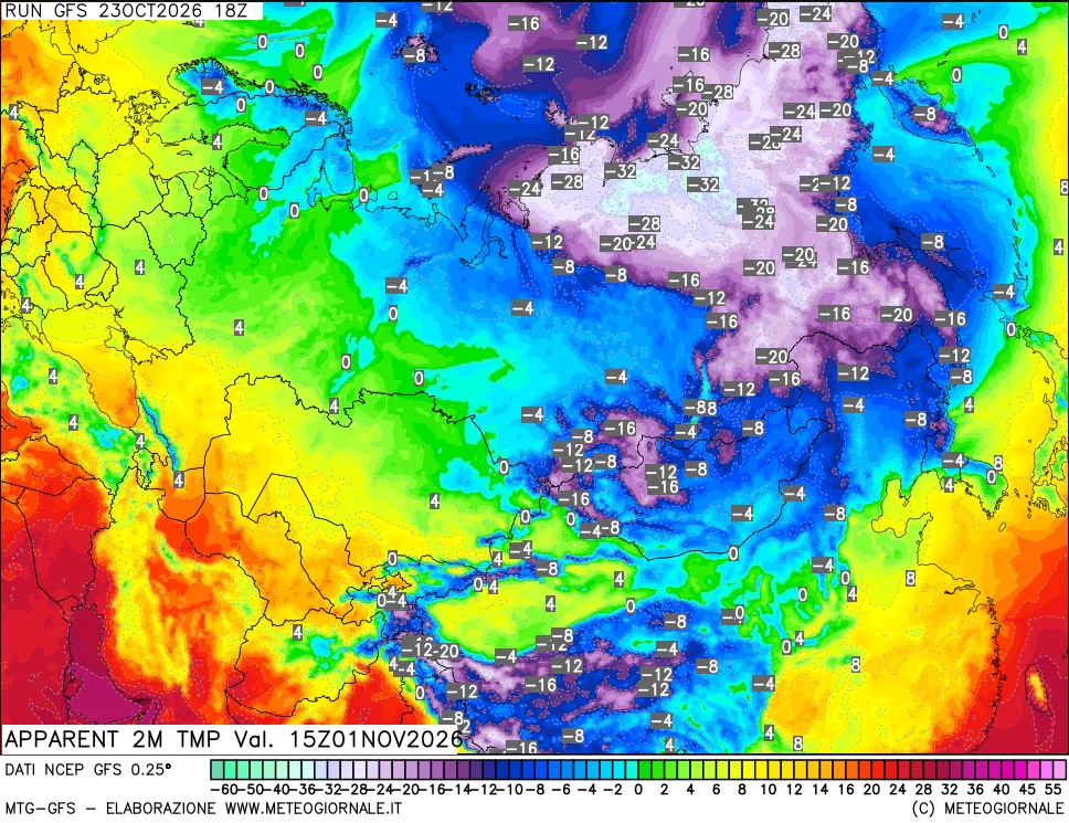 mappa Temp percepita