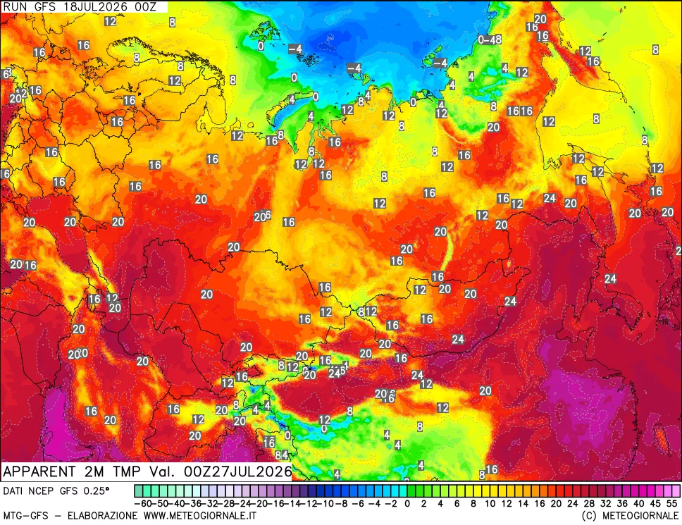 mappa Temp percepita