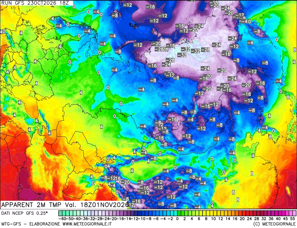 mappa Temp percepita