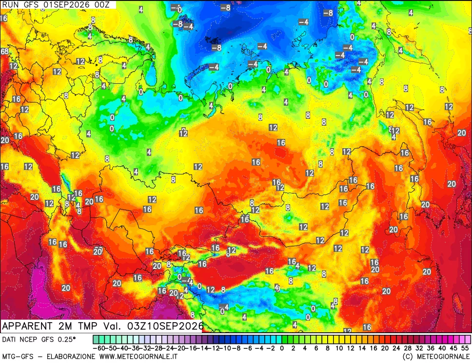 mappa Temp percepita