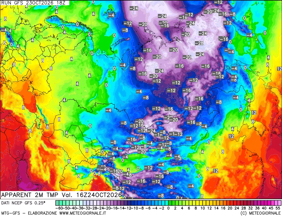 mappa Temp percepita