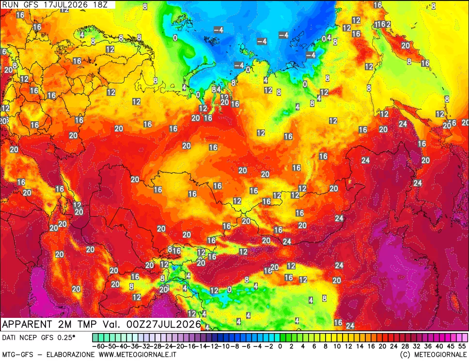 mappa Temp percepita