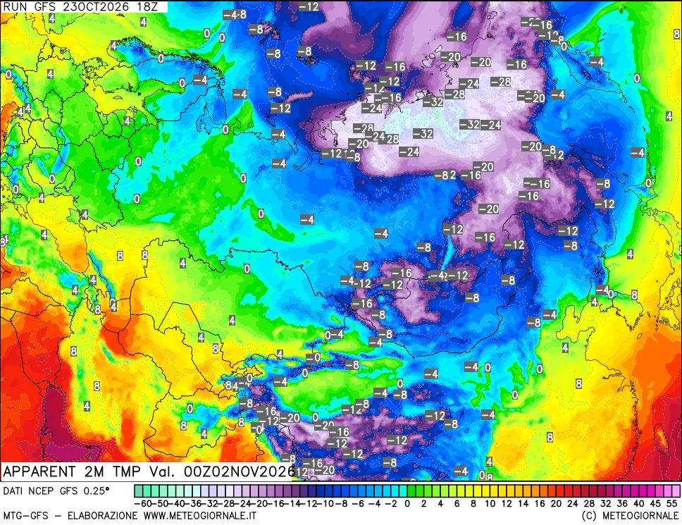 mappa Temp percepita