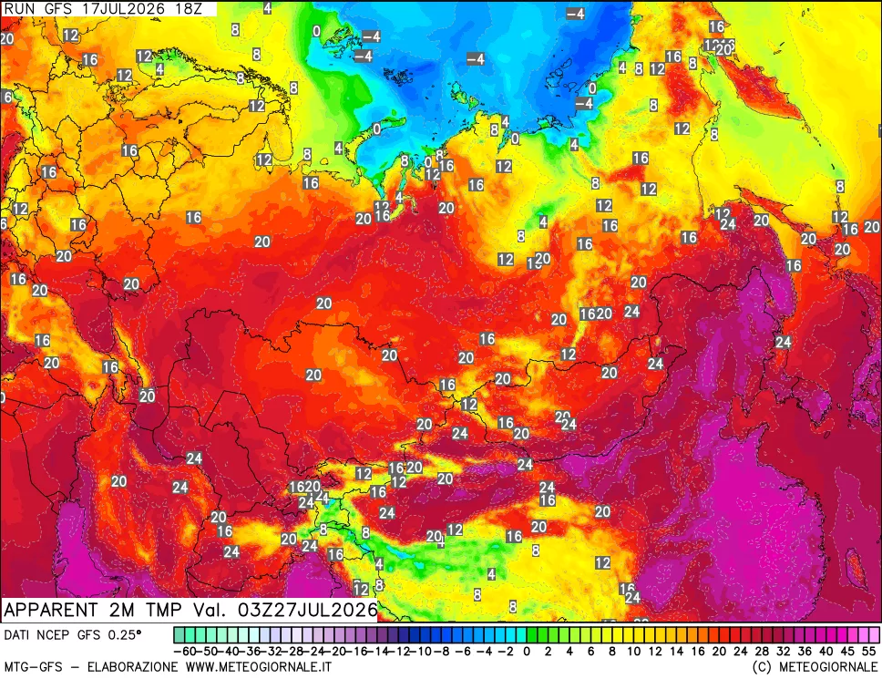 mappa Temp percepita