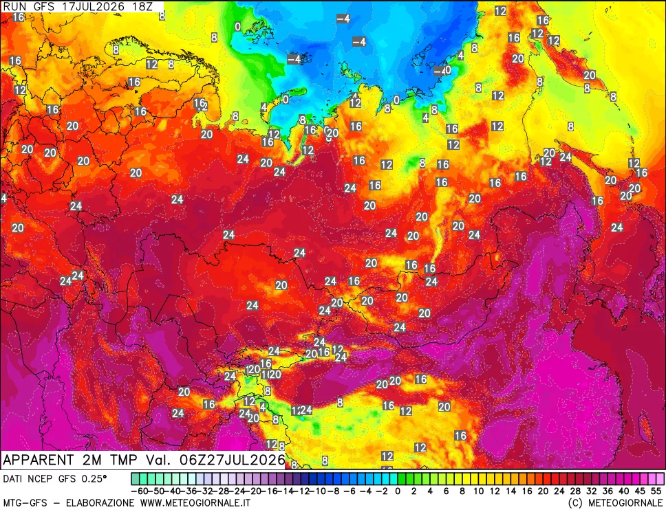mappa Temp percepita