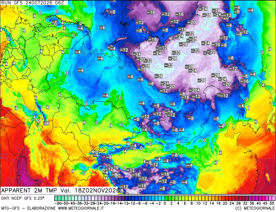 mappa Temp percepita