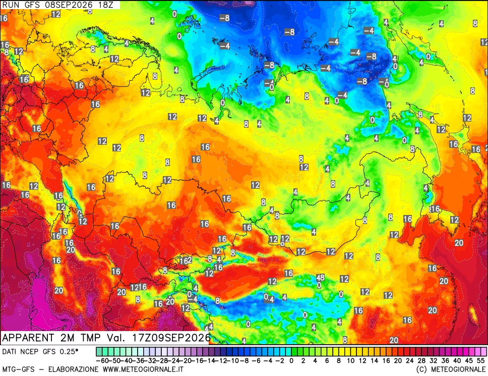 mappa Temp percepita