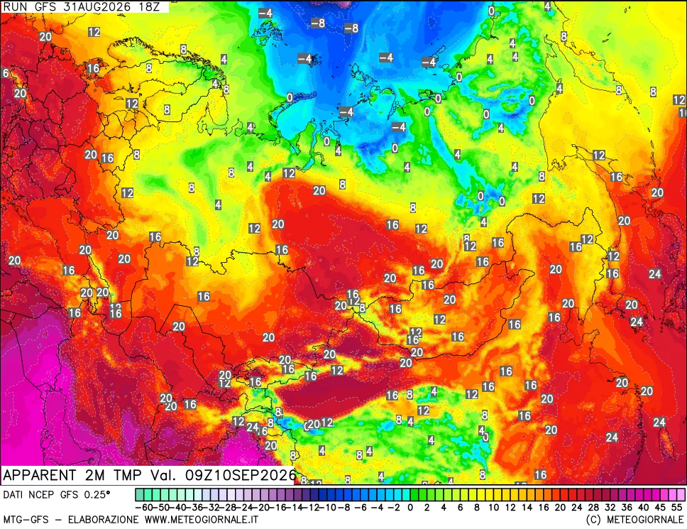 mappa Temp percepita