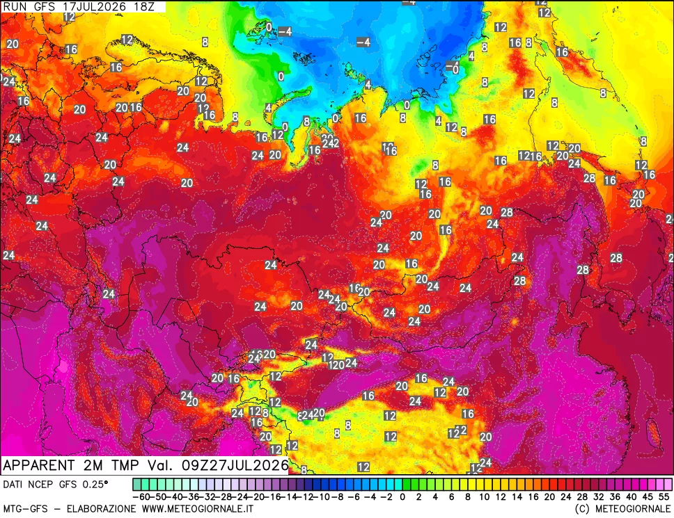 mappa Temp percepita