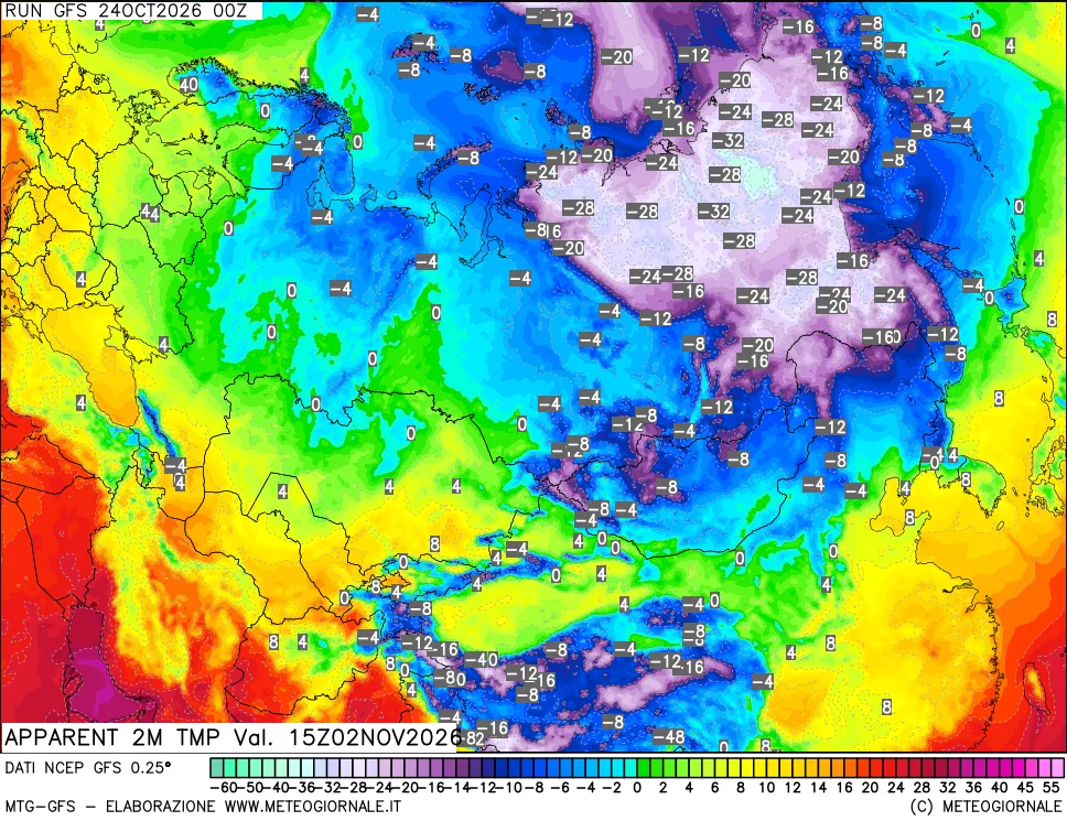 mappa Temp percepita