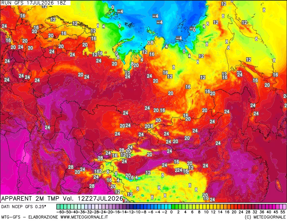 mappa Temp percepita
