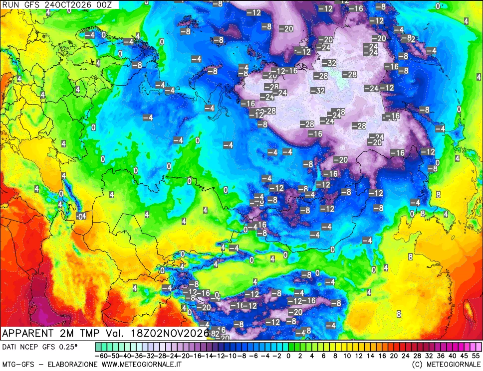 mappa Temp percepita