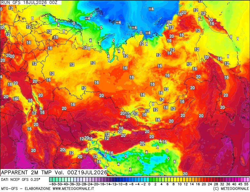 mappa Temp percepita