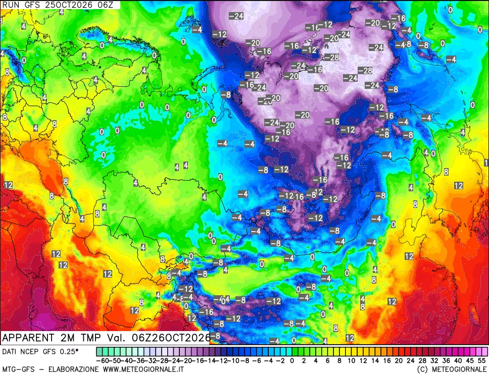 mappa Temp percepita