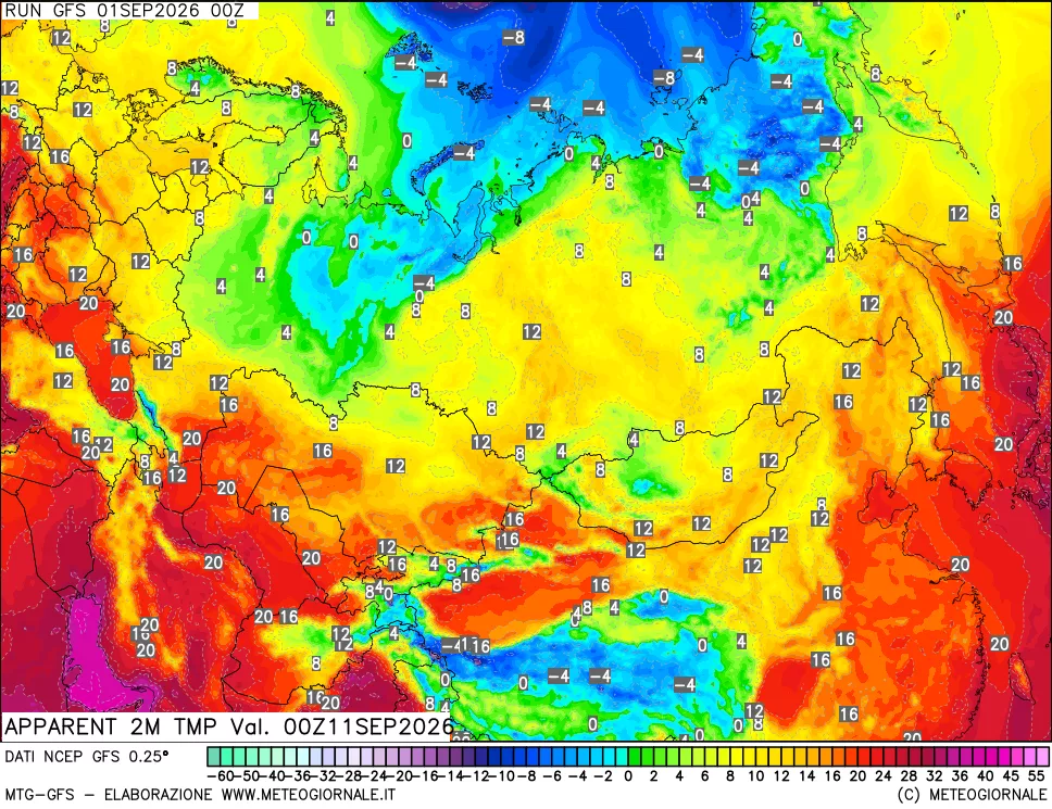 mappa Temp percepita