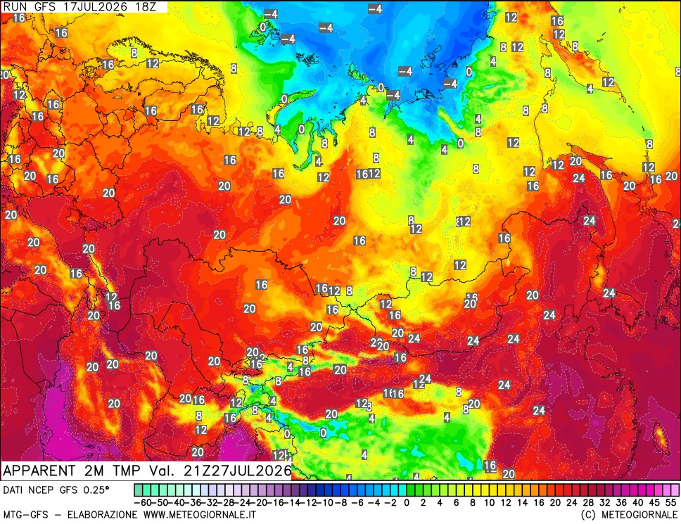 mappa Temp percepita