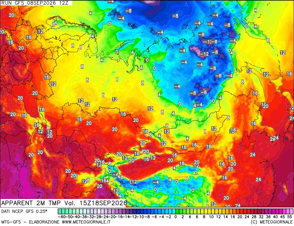 mappa Temp percepita