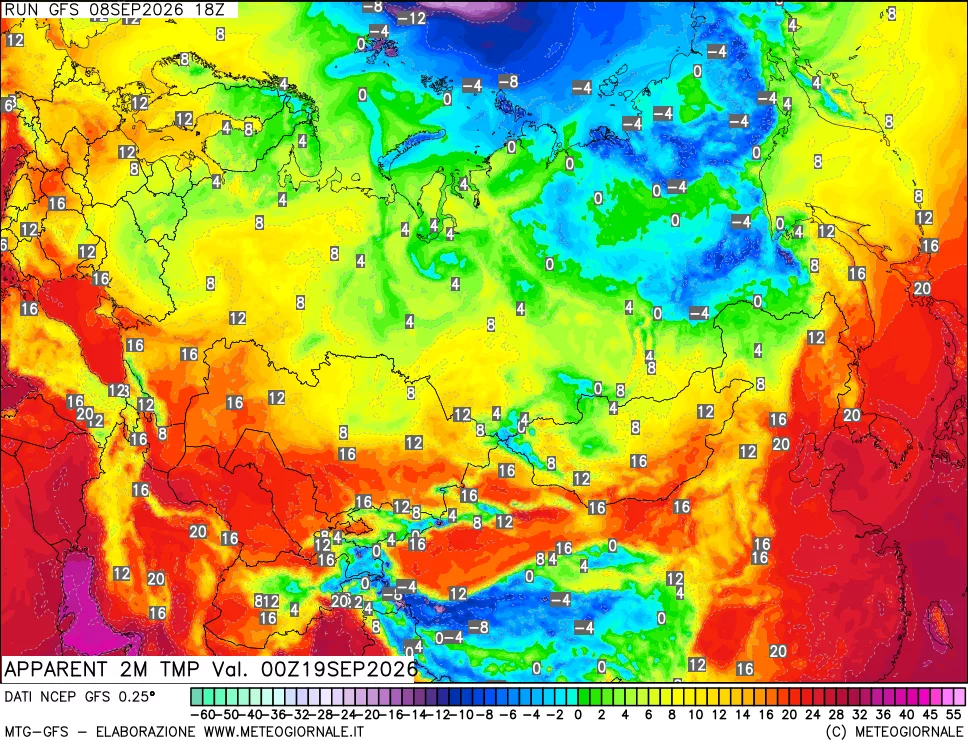 mappa Temp percepita