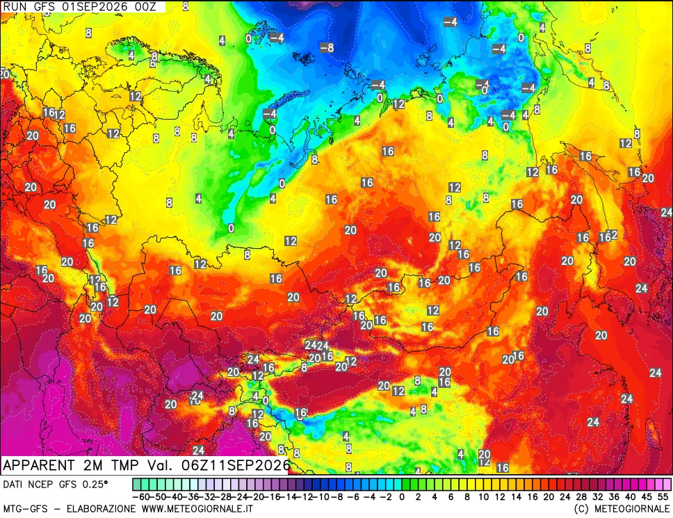 mappa Temp percepita