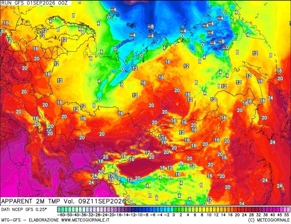 mappa Temp percepita