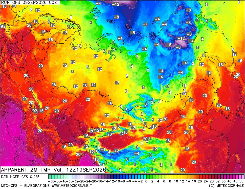 mappa Temp percepita