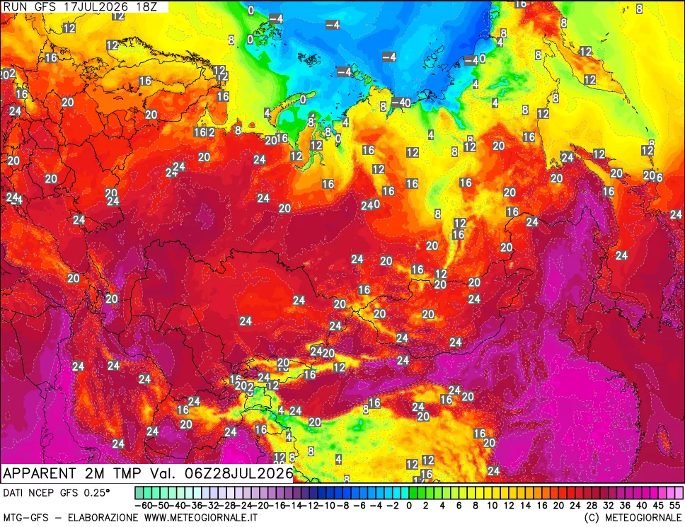 mappa Temp percepita