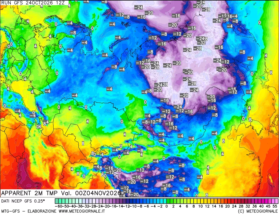 mappa Temp percepita