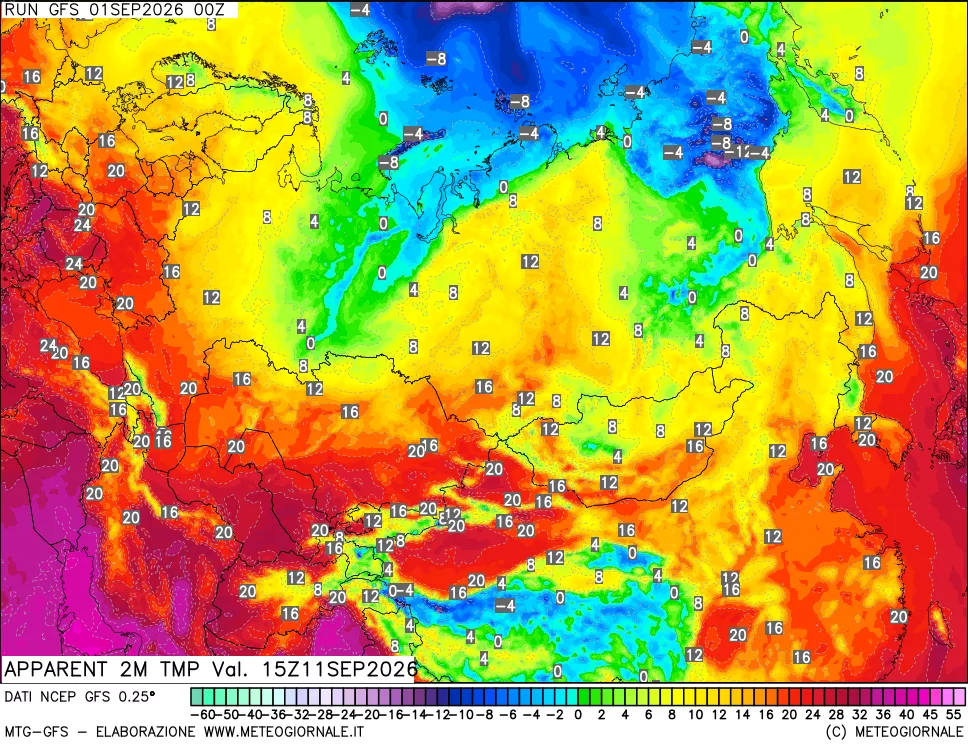 mappa Temp percepita
