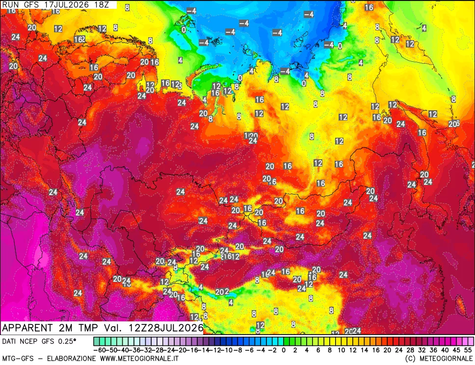 mappa Temp percepita