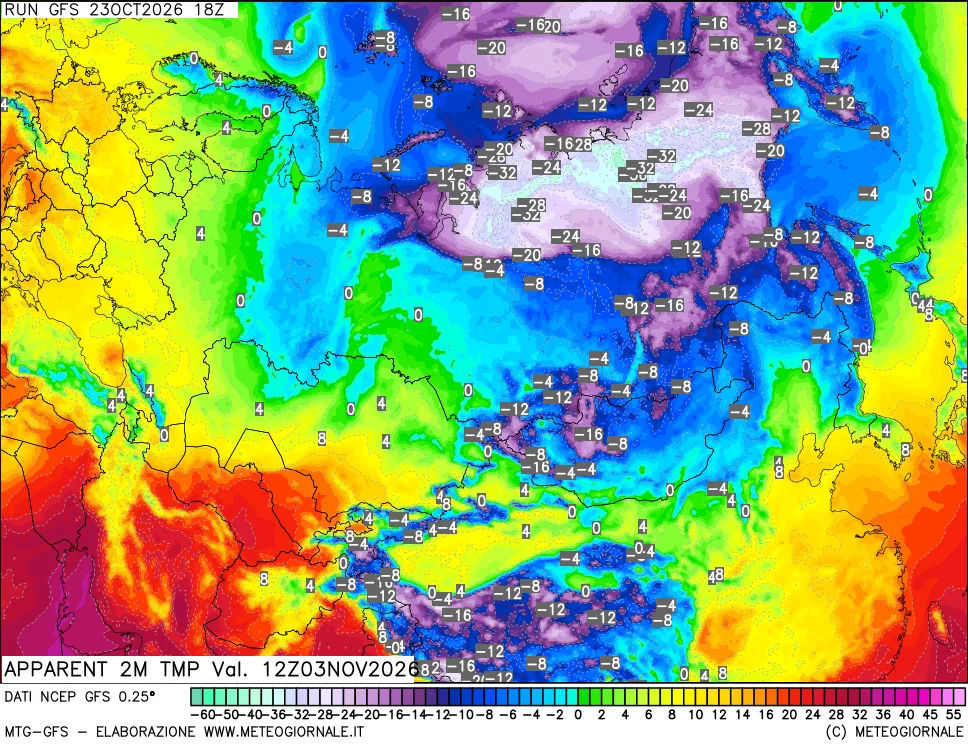 mappa Temp percepita
