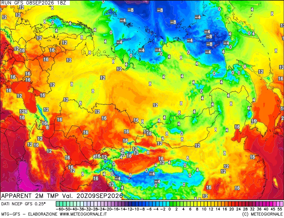 mappa Temp percepita