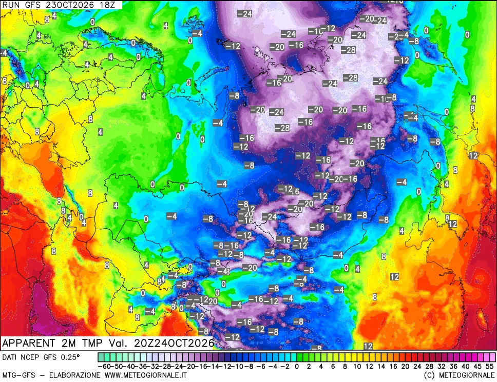 mappa Temp percepita