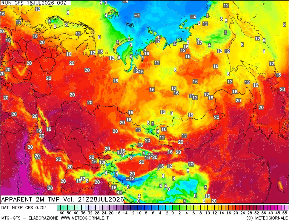 mappa Temp percepita