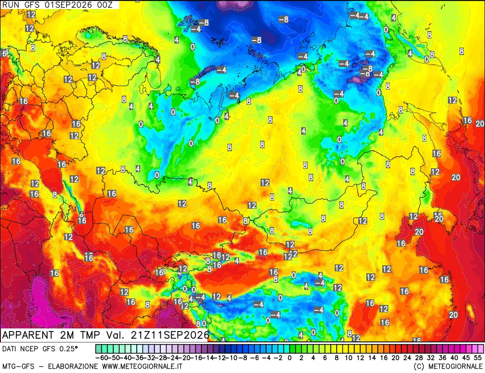 mappa Temp percepita
