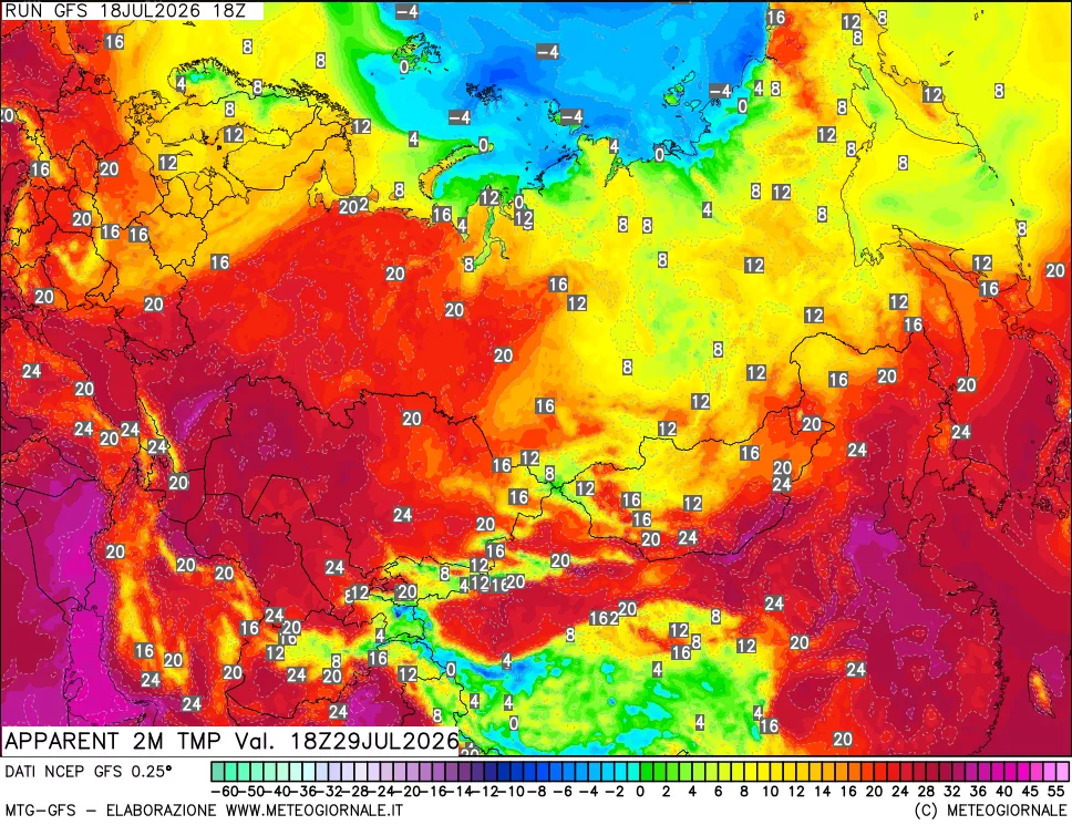 mappa Temp percepita