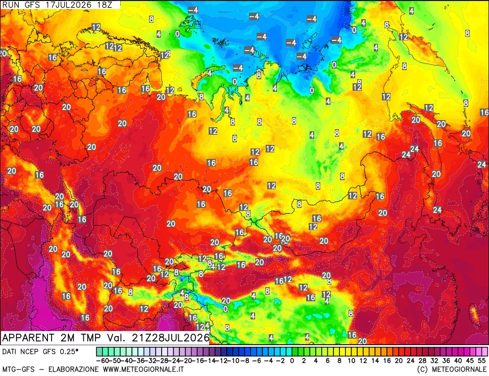 mappa Temp percepita