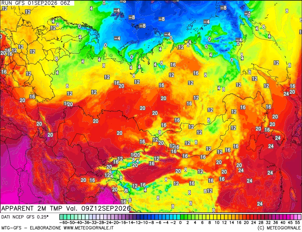 mappa Temp percepita