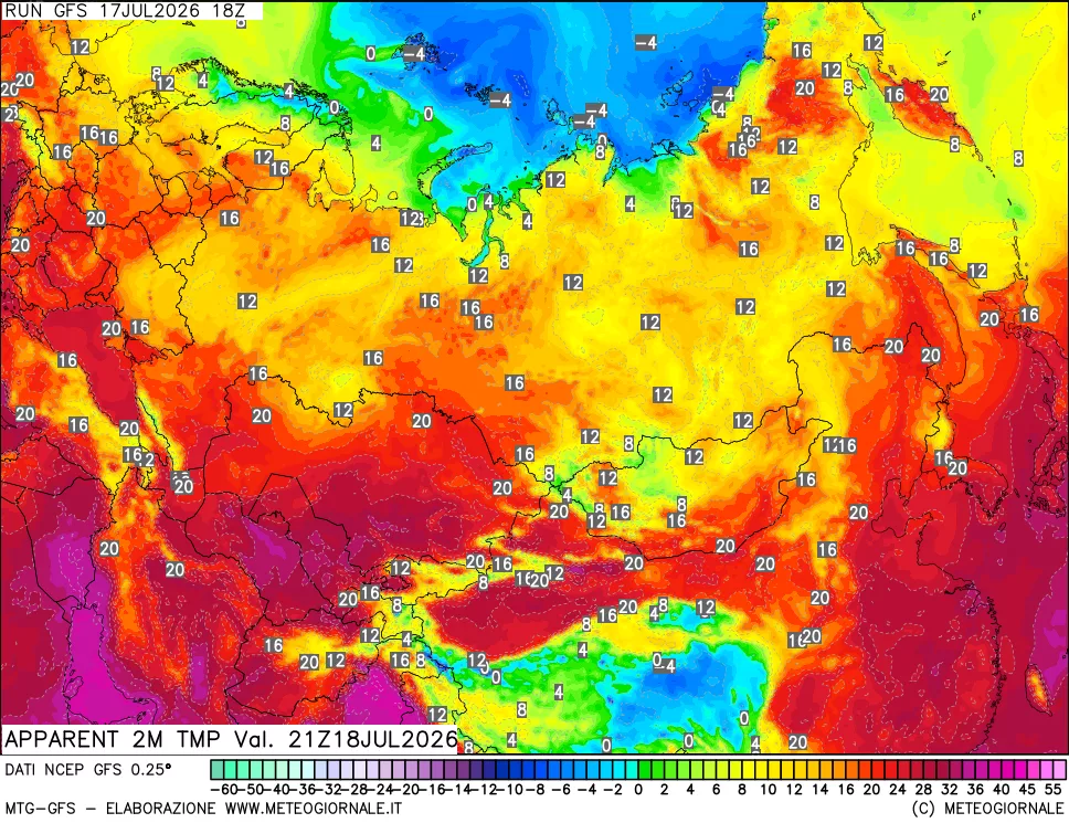 mappa Temp percepita