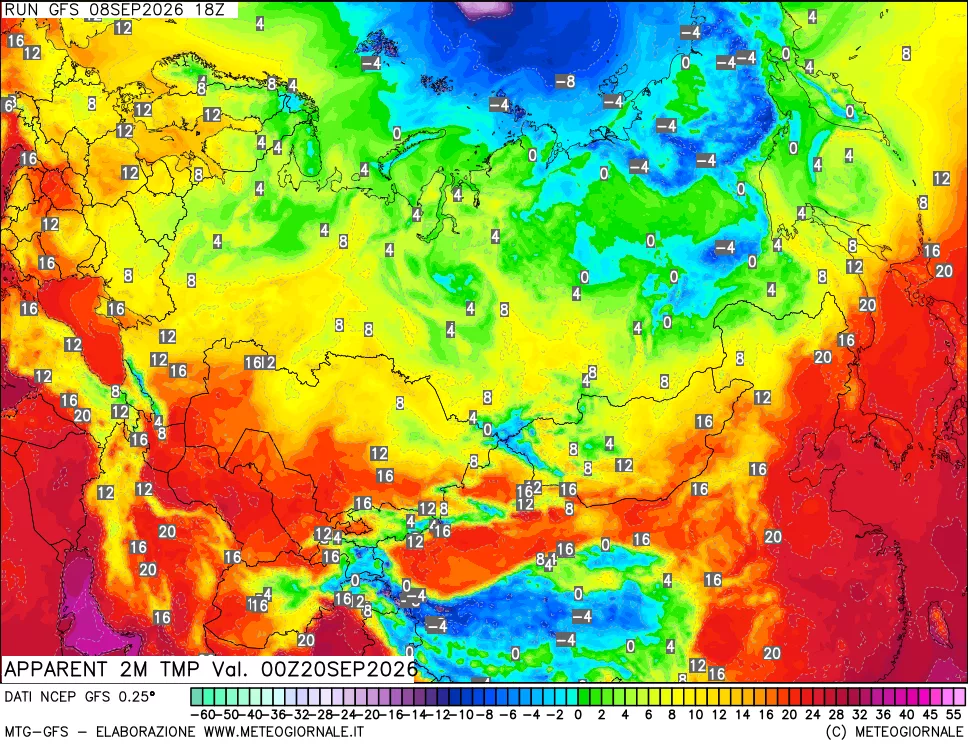 mappa Temp percepita