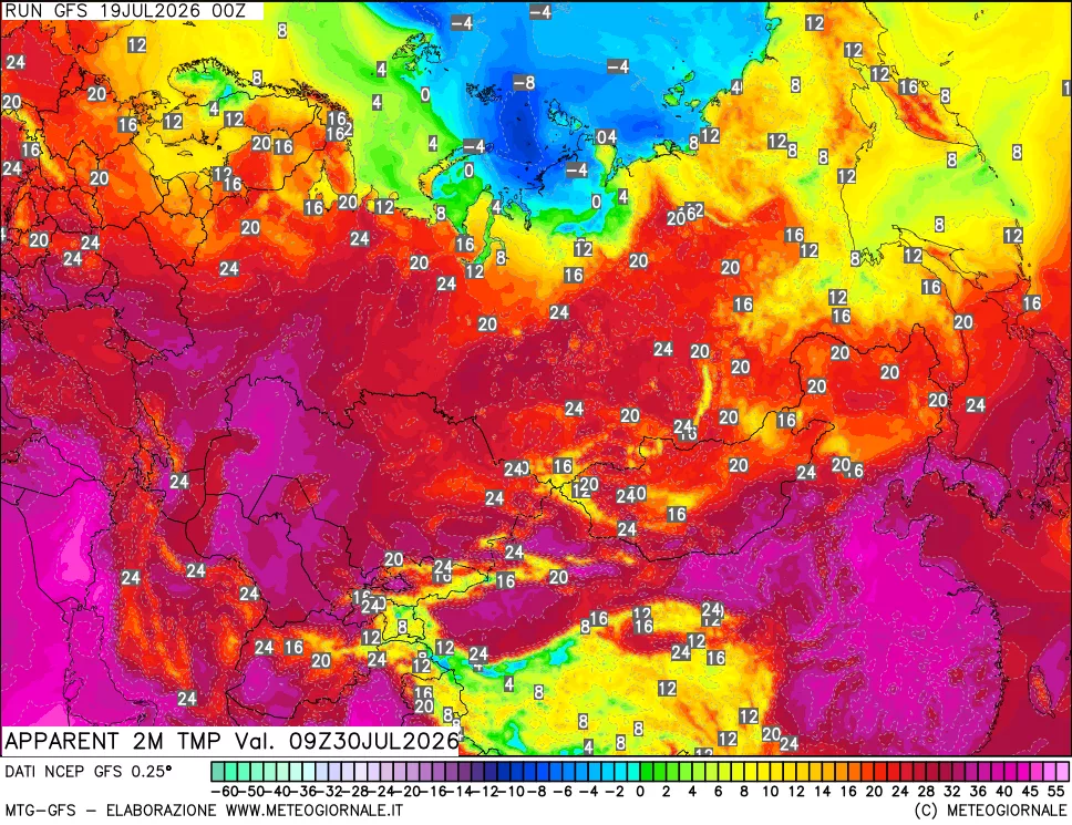 mappa Temp percepita