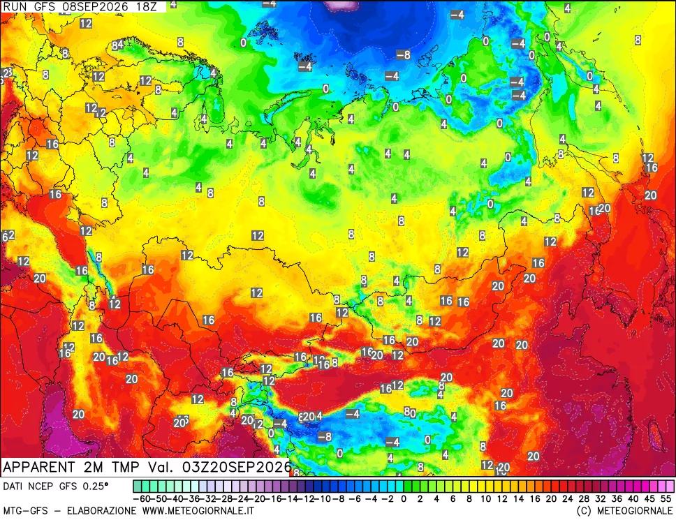 mappa Temp percepita