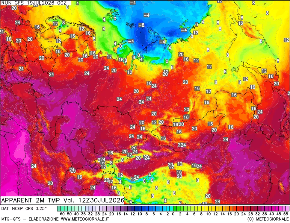 mappa Temp percepita