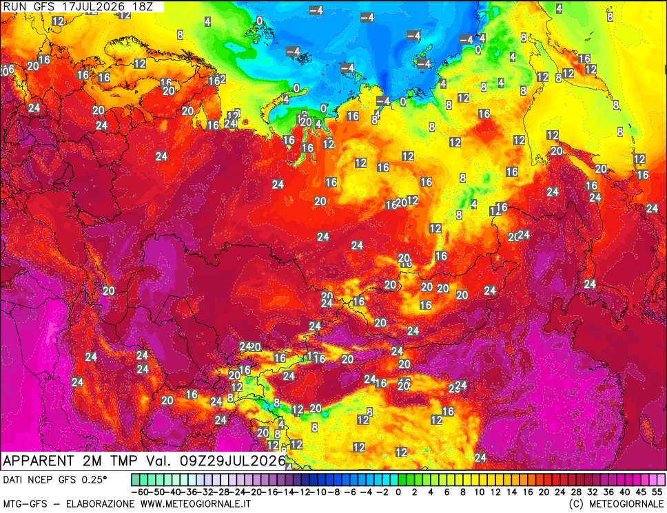 mappa Temp percepita