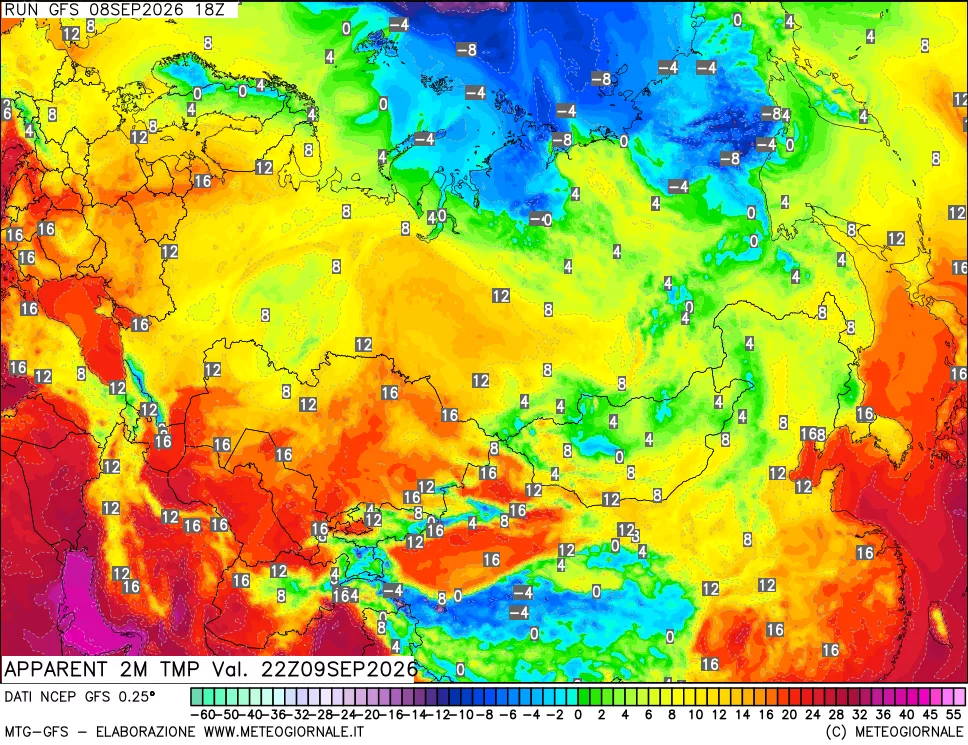 mappa Temp percepita