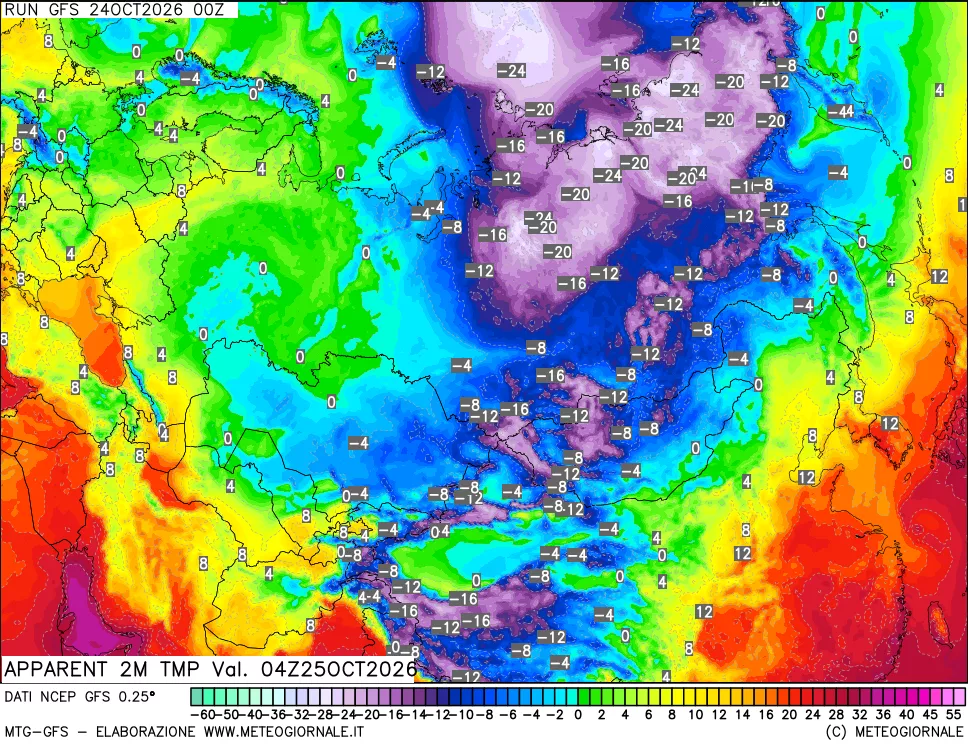 mappa Temp percepita